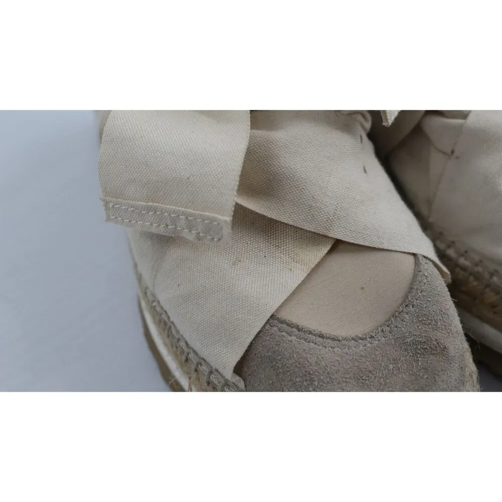🧵Free People Chapman Espadrille Sneaker Size 38 Ivory Coquette US 8